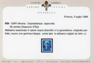 1944 - Soprastampati G.N.R. di ... 