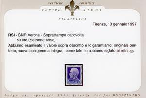 1944 - Soprastampati G.N.R. di ... 