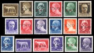1944 - Soprastampati G.N.R., tiratura di ... 