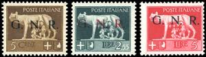 1943 - 5 cent., 2,55 lire e 5 lire, ... 