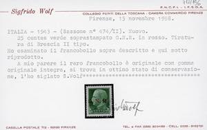 1943 - 25 cent., soprastampa ... 