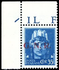 1943 - 35 cent., soprastampa G.N.R. di ... 
