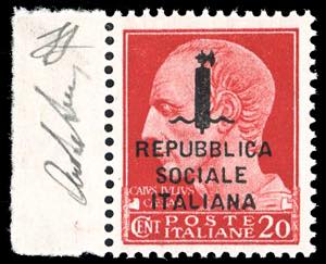 1944 - 20 cent. Imperiale soprastampato ... 