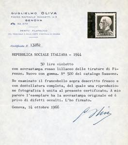 1944 - 50 lire soprastampato ... 