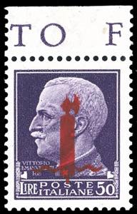 1944 - 50 lire soprastampato fascio in ... 