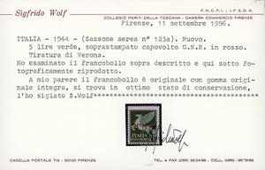 1944 - Soprastampati G.N.R. di ... 
