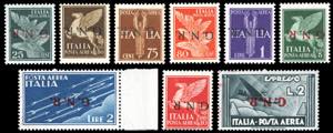 1944 - Soprastampati G.N.R. di Verona, serie ... 