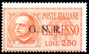 1943 - 2,50 lire, soprastampa G.N.R. di ... 