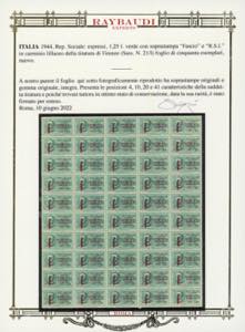 1944 - 1,25 lire soprastampato ... 