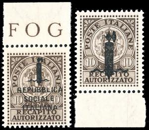 1944 - Soprastampati, non emessi (3A/3B), ... 