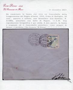 1944 - 50 cent. azzurro e celeste ... 