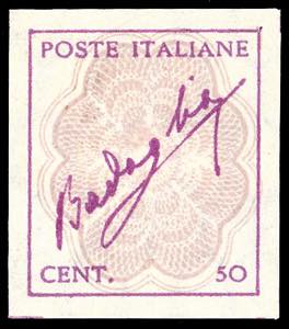 1944 - 50 cent. violetto e grigio bruno ... 