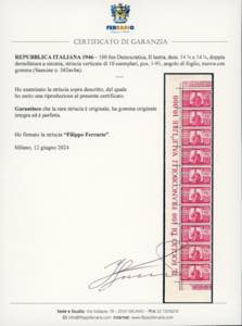 1946 - 100 lire Democratica, II ... 