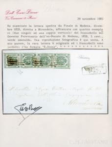 1859 - 5 cent. verde smeraldo ... 