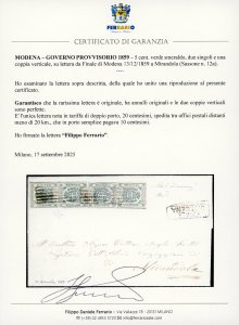 1859 - 5 cent. verde smeraldo ... 