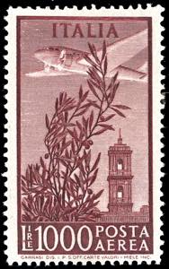 1952 - 1.000 lire Campidoglio, dent. 14 x 13 ... 