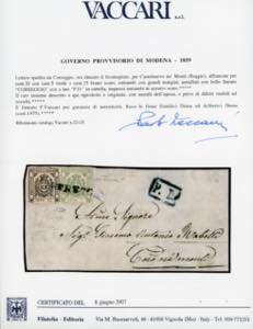 1859 - 5 cent. verde, 15 cent. ... 