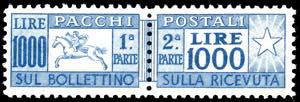 1954 - 1.000 lire Cavallino, filigrana ... 