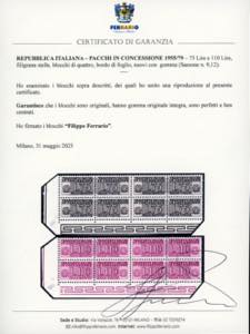 1955/79 - Filigrana stelle, serie ... 