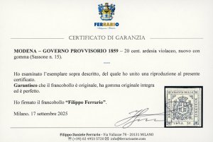 1859 - 20 cent. ardesia violaceo ... 