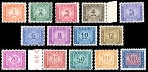 1947/54 - Filigrana ruota, serie completa ... 