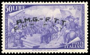 1948 - 50 cent. Risorgimento, doppia ... 