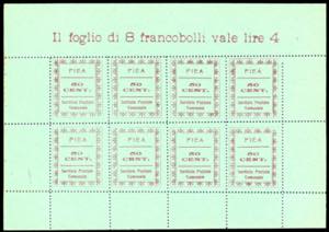 PIEA 1944 - 50 cent. lacca su verde ... 