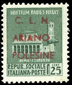 ARIANO POLESINE 1945 - 25 cent. Monumenti ... 
