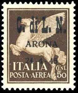 ARONA 1945 - 50 cent. posta aerea ... 