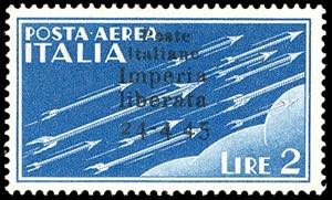 IMPERIA 1945 - 2 lire Posta Aerea, ... 