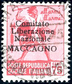 MACCAGNO 1945 - 75 cent. Tamburino, senza ... 