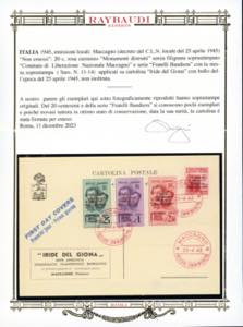 MACCAGNO 1945 - 20 cent. Monumenti ... 