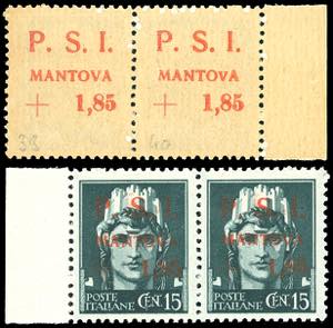 MANTOVA 1945 - 1,85 lire + 15 cent., ... 