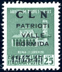 VALLE BORMIDA 1945 - 25 cent. verde ... 