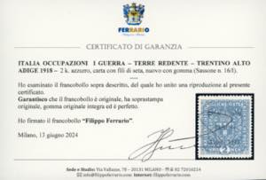 TRENTINO ALTO ADIGE 1918 - 2 k. ... 