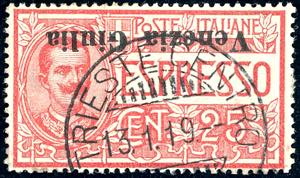 VENEZIA GIULIA ESPRESSI 1919 - 25 c. rosso, ... 