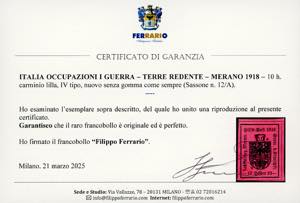 MERANO 1918 - 10 h. carminio ... 