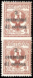 TRENTO E TRIESTE 1919 - 2 cent. su 2 cent., ... 