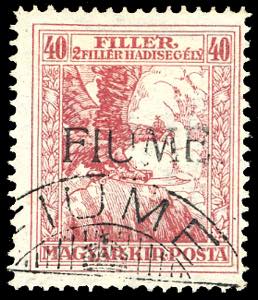 FIUME 1918 - 40 + 2 f. Beneficenza, ... 