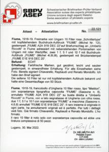 FIUME 1918 - 10 f. rosso ... 