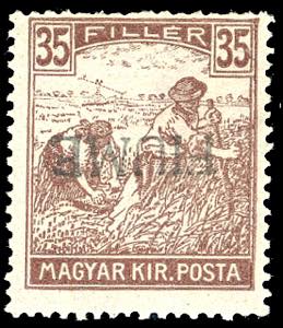 FIUME 1918 - 35 f. Mietitori, soprastampa a ... 