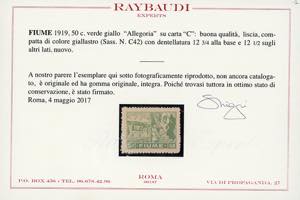 FIUME 1919 - 50 cent. Allegoria, ... 