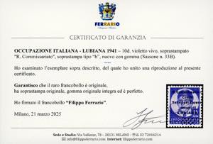 LUBIANA 1941 - 10 d. soprastampato ... 
