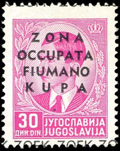 ZONA FIUMANO KUPA 1941 - 30 d. soprastampato ... 