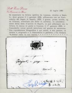 1858 - 2 grana rosa lillaceo, I ... 