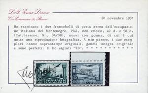 MONTENEGRO POSTA AEREA 1941 - 40 ... 