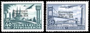 MONTENEGRO POSTA AEREA 1941 - 40 d. e 50 d. ... 