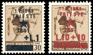 OCCUPAZIONE JUGOSLAVA TRIESTE 1945 - 1 lira ... 