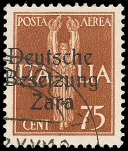 OCCUPAZIONE TEDESCA ZARA POSTA AEREA 1943 - ... 