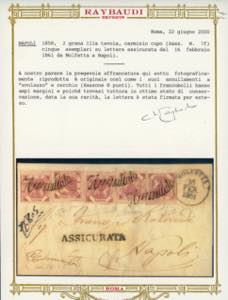 1861 - 2 grana carminio cupo, III ... 